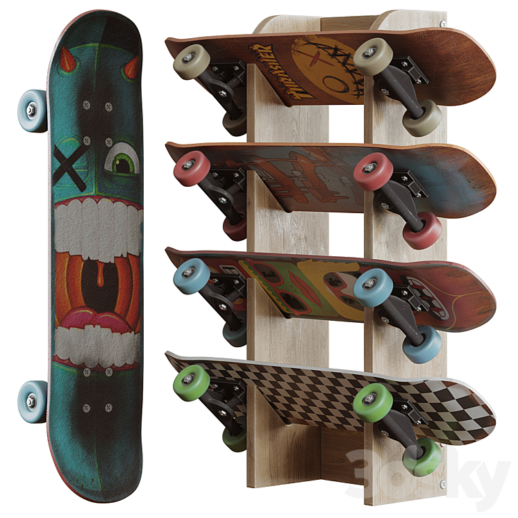 Skateboards_set 3D Model