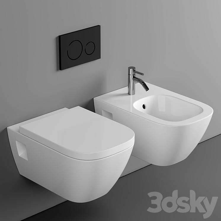 Wall hung toilet Geberit Renova Plan 3D Model