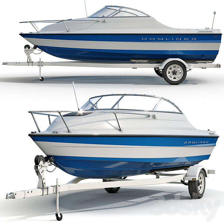 Yacht. Boat. bayliner 3D Model