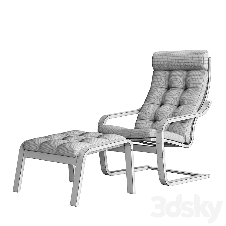Armchair POANG by IKEA Arm chair 3D model