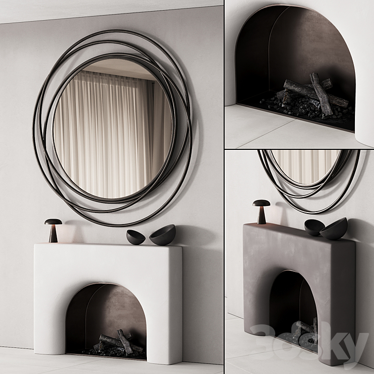 154 fireplace decorative wall kit 03 smooth soft fireplace 00 3DS Max - thumbnail 1