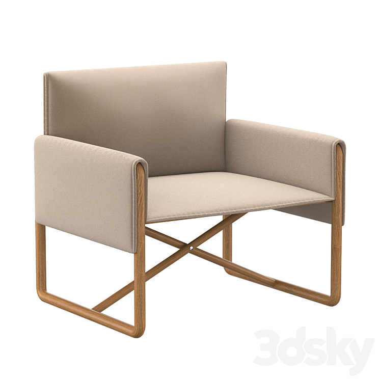 Portofino Outdoor Chair 3DS Max Model - thumbnail 2