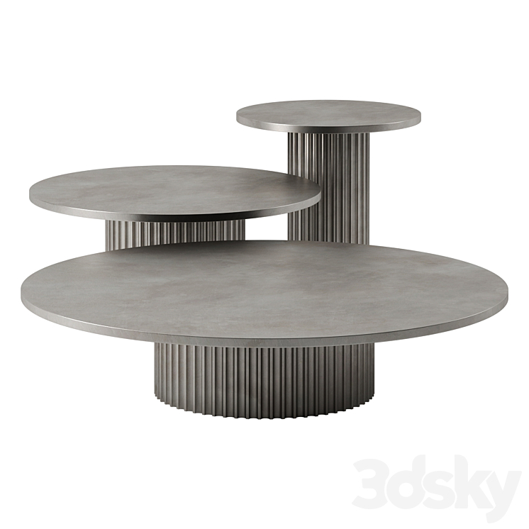 Allure coffee tables by Baxter 3DS Max - thumbnail 1