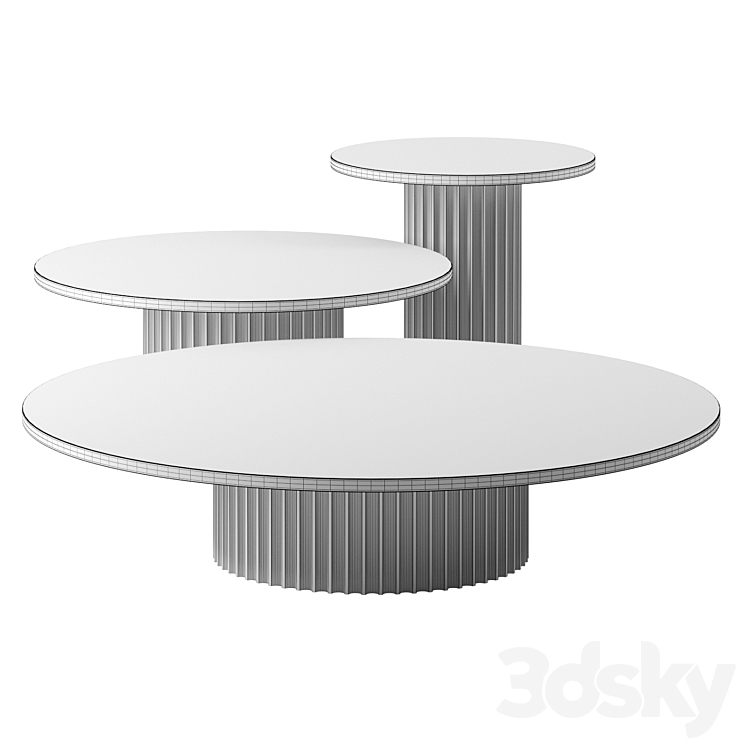 Allure coffee tables by Baxter 3DS Max - thumbnail 2