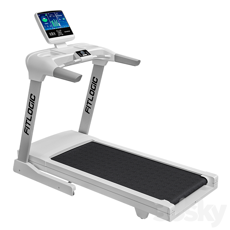 Treadmill FitLogic White 3D Model Free