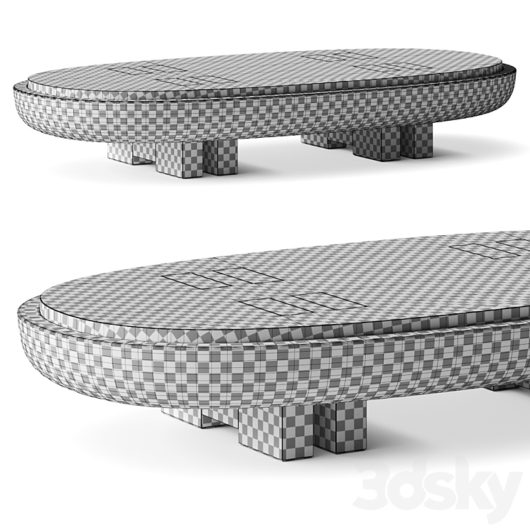 Andy Kerstens Rift Stone Coffee Table 3DS Max Model - thumbnail 2