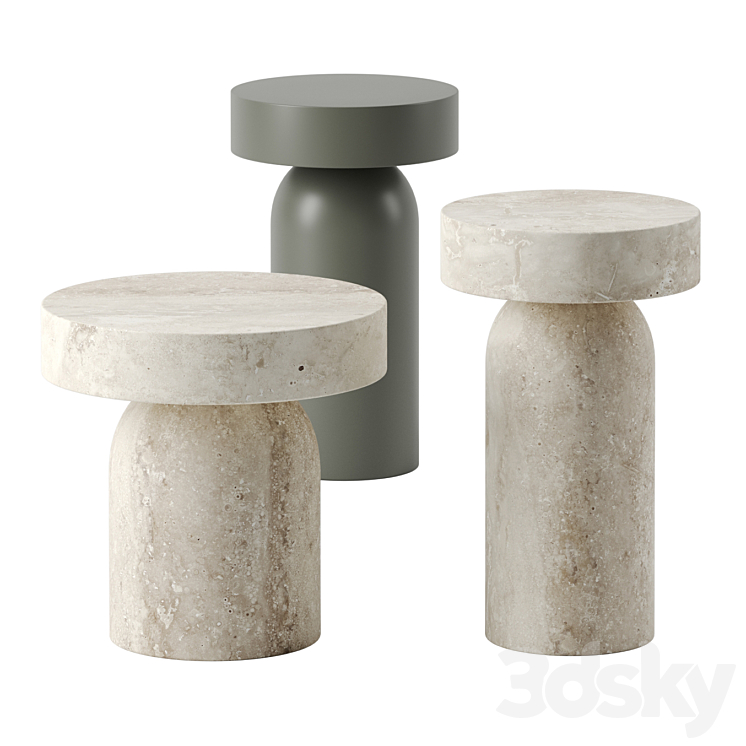 FRANCIS side tables by Lema 3DS Max - thumbnail 1