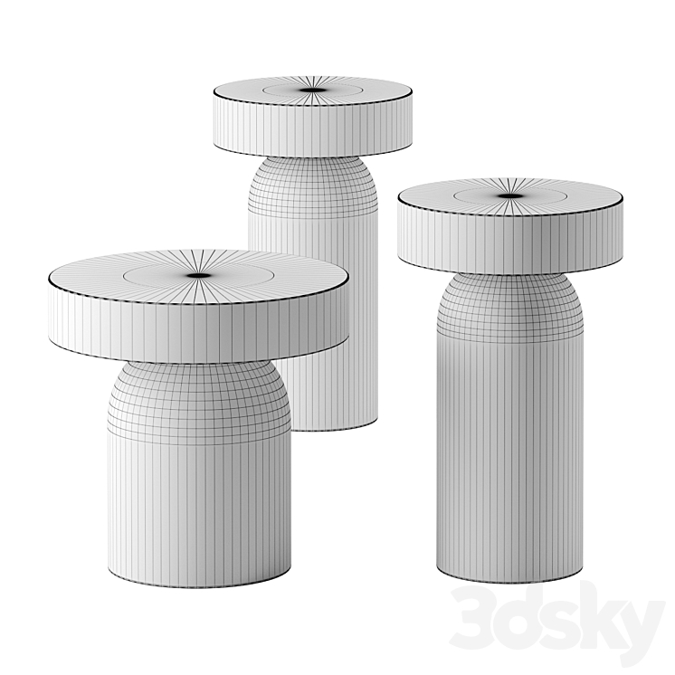 FRANCIS side tables by Lema 3DS Max - thumbnail 2