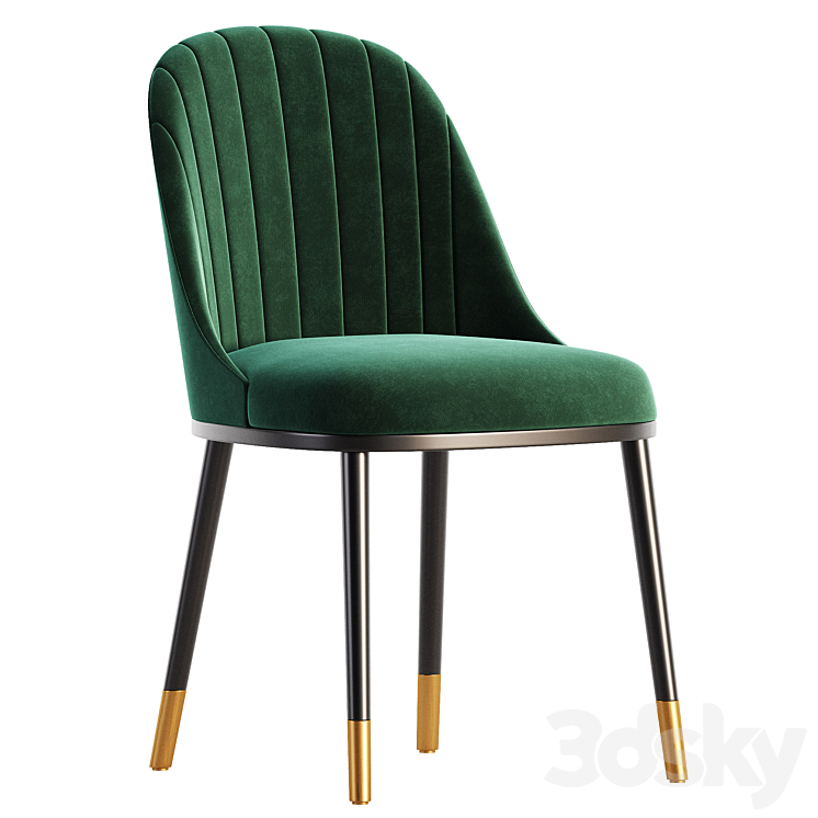 modern dining chair 3DS Max Model - thumbnail 2