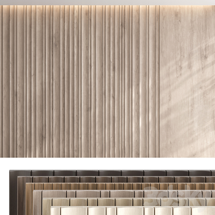 Wood panel set v07 3DS Max - thumbnail 1