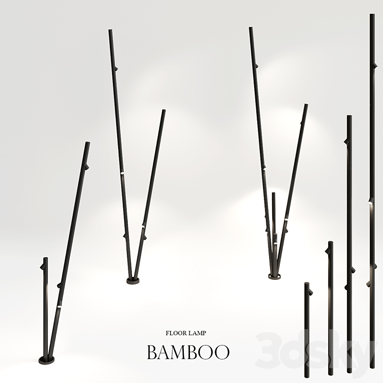 BAMBOO floor lamp By Vibia 3DS Max - thumbnail 2