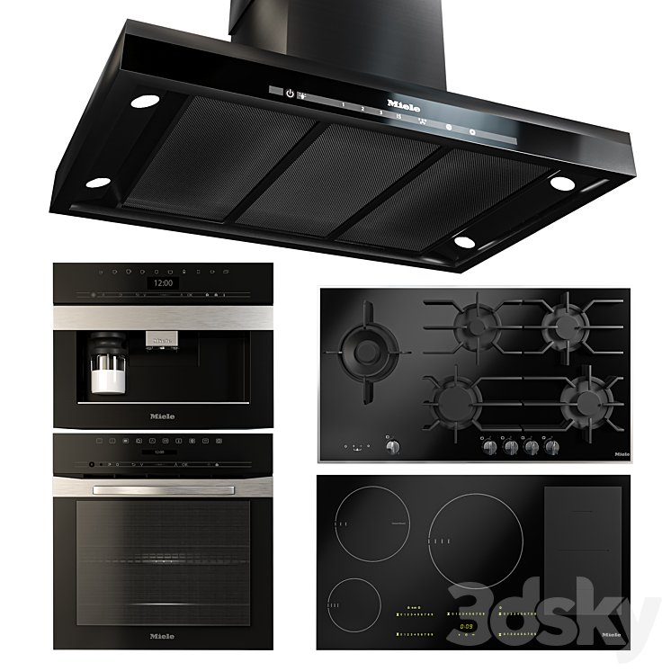 Miele Kitchen Appliances 2 3DS Max Model - thumbnail 1