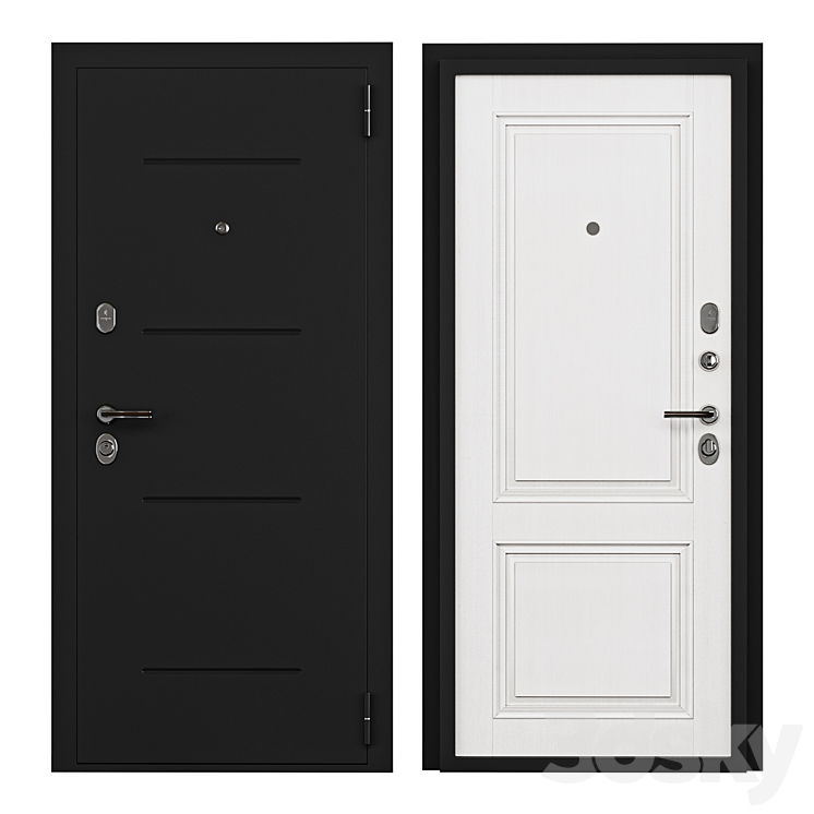 Entrance door metal STEEL DOOR PORTA S 104.?32 BIANCO VERALINGA 3D Model