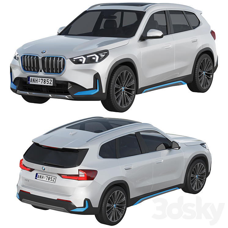 BMW iX1 2022 3D Model Free