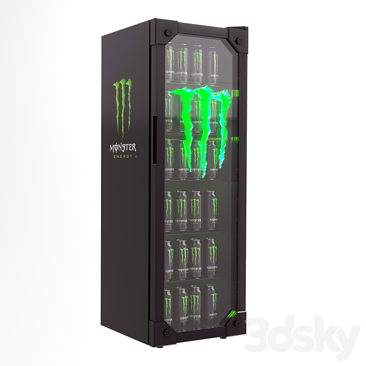 Monster Energy Drink Fridge 3D Model