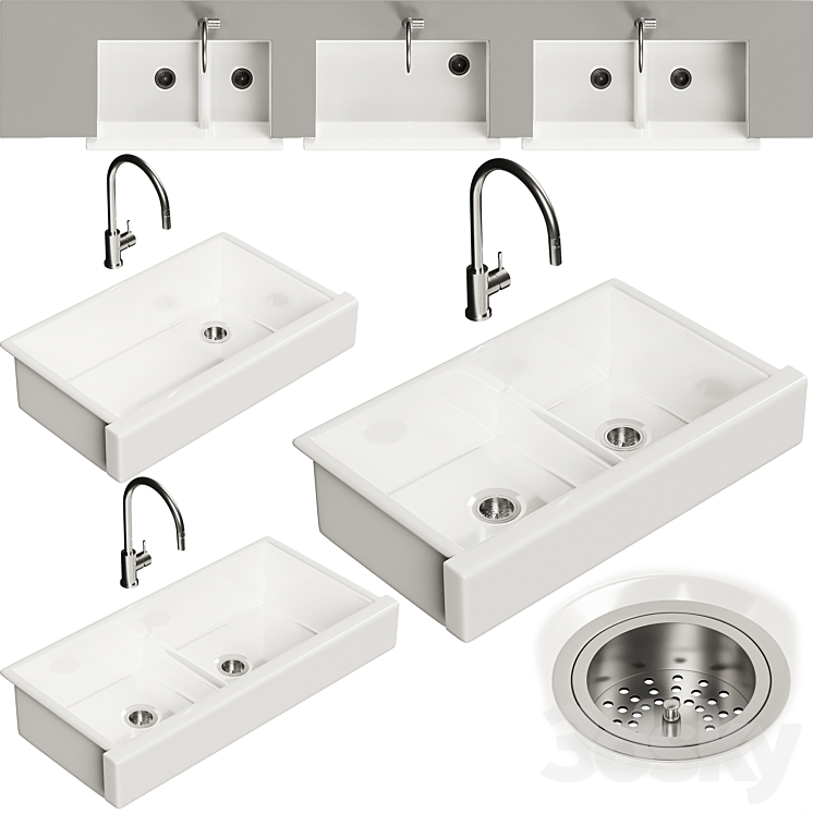 KOHLER – Whitehaven sink set with faucet 3D Model