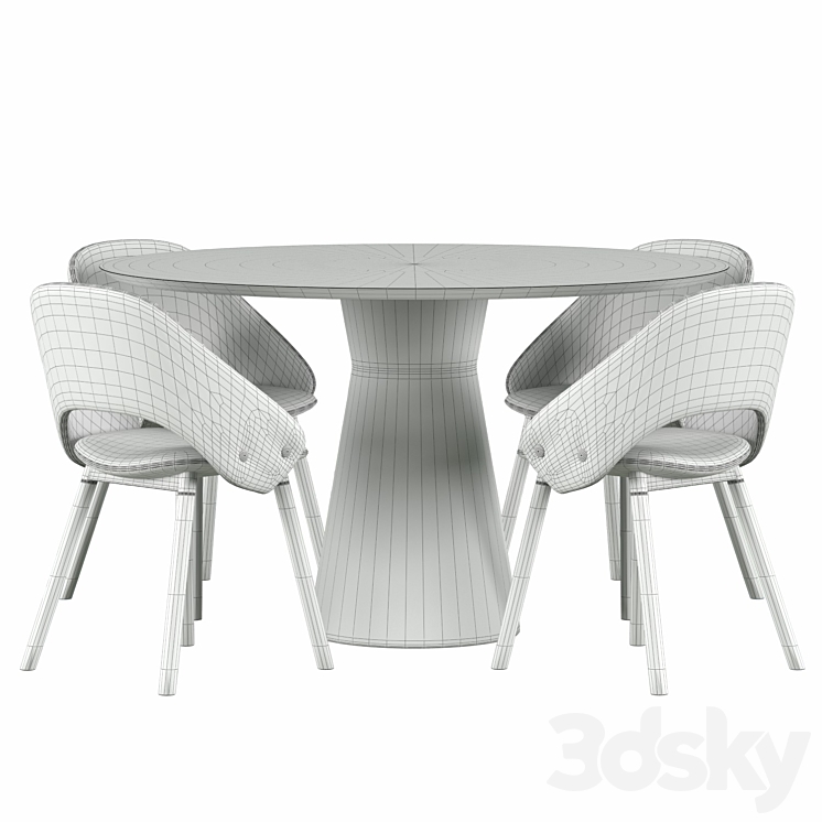 Dining set by Offecct 3DS Max - thumbnail 2