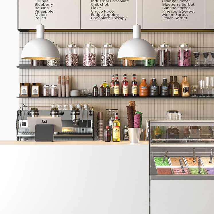 Ice Cream Shop 3D Model Free