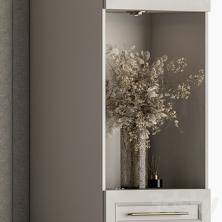 Hallway 56 - White and Cream Entrance 3D Model