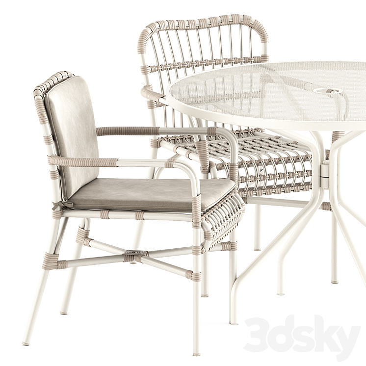 Lucy dining chairs by Vincent sheppard and Cambi Round table By Emu 3DS Max Model - thumbnail 2
