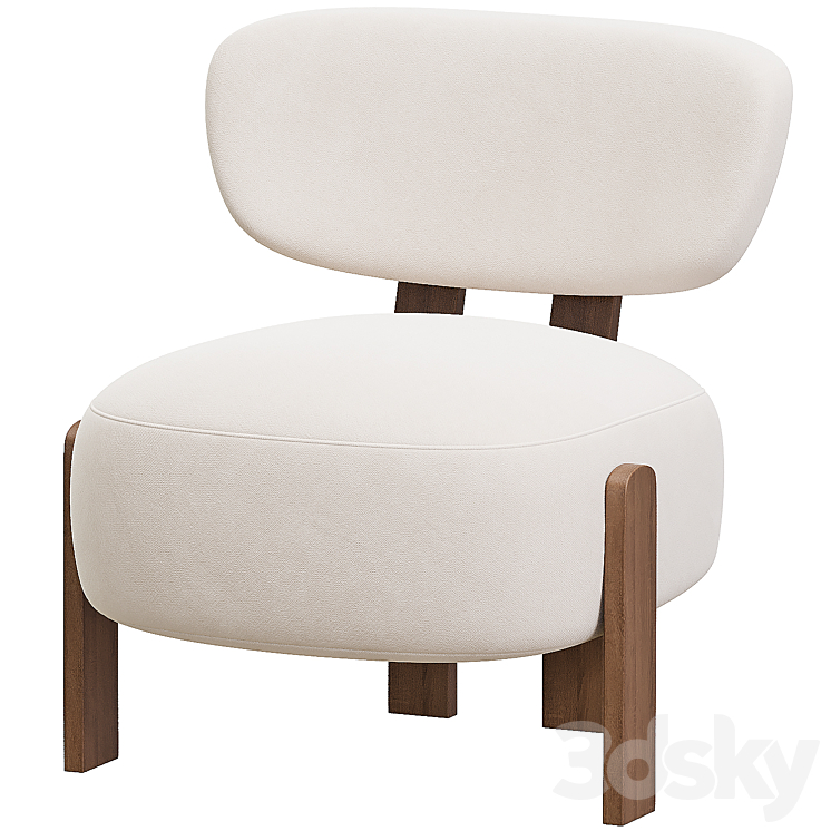 ARMCHAIRS PERRY 3DS Max Model - thumbnail 2