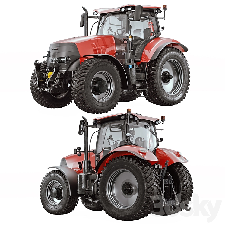 CASE 3 Tractor 3DS Max - thumbnail 1
