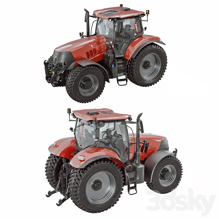 CASE 3 Tractor 3DS Max - thumbnail 2