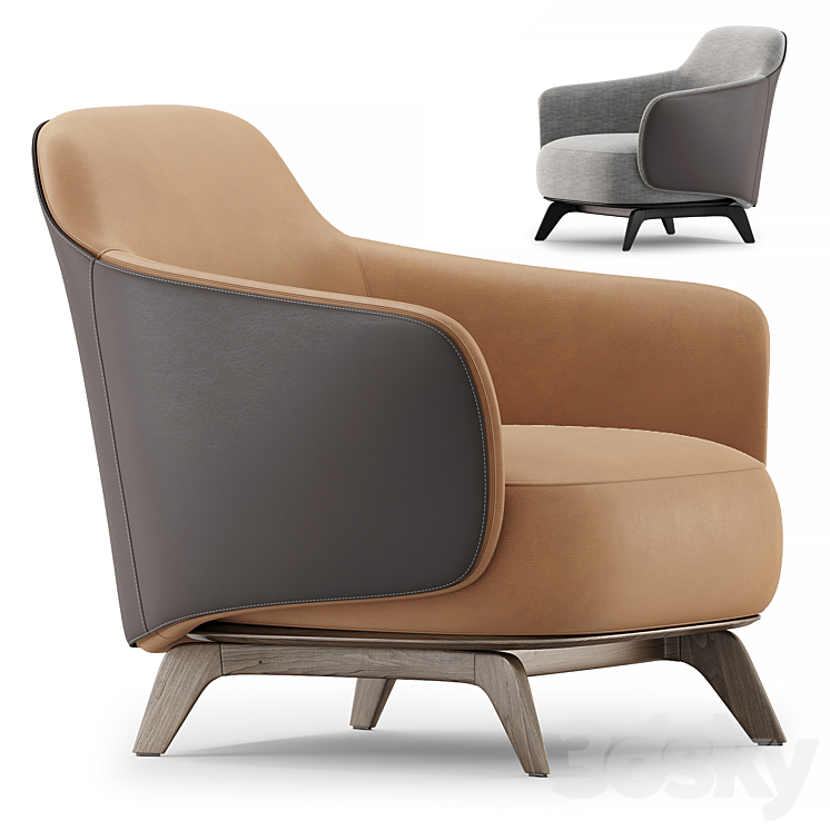Kaori armchair by Poliform 2022 new collection 3D Model