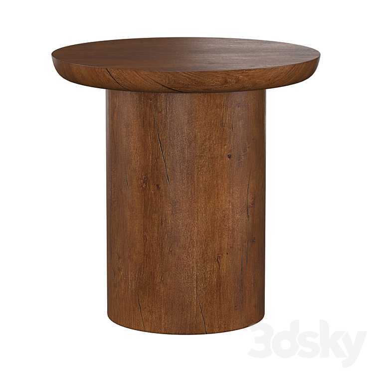 OSLO PEDESTAL ROUND SIDE TABLE 3DS Max - thumbnail 2