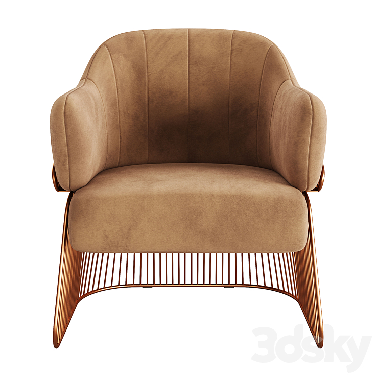 Jackie Armchair 01 by Rossato 3DS Max Model - thumbnail 2