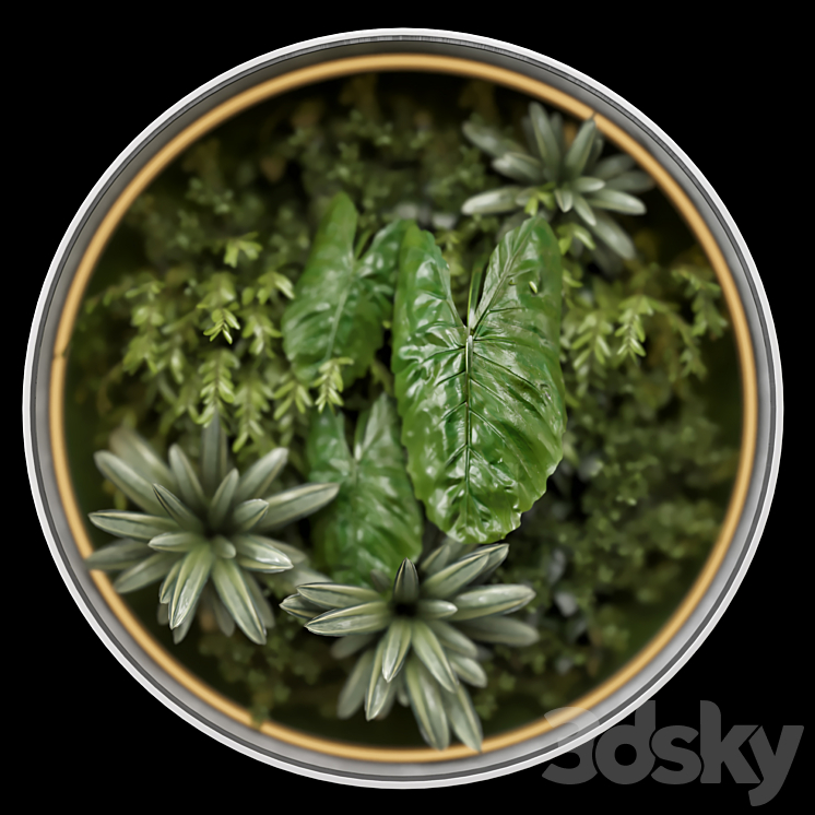 Indoor Wall Garden Behind the Opaque Glass – Set 870 3DS Max - thumbnail 2