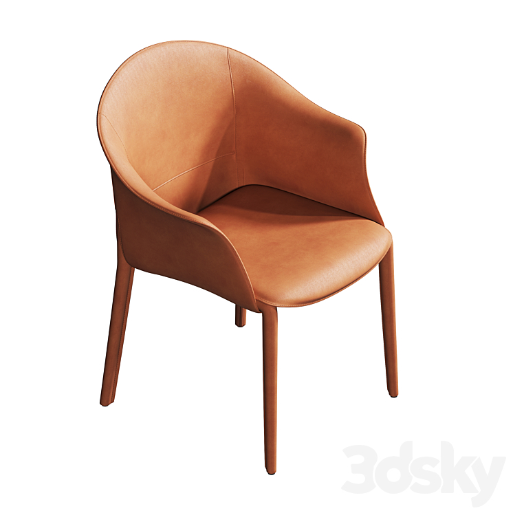 Leisure dining chair 3DS Max - thumbnail 2