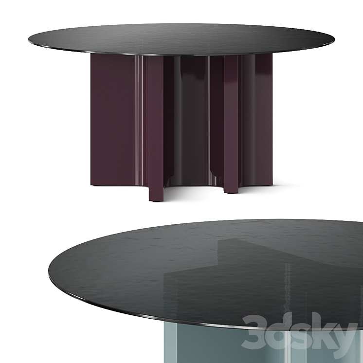 Baxter Dharma Dining Table 3DS Max Model - thumbnail 2