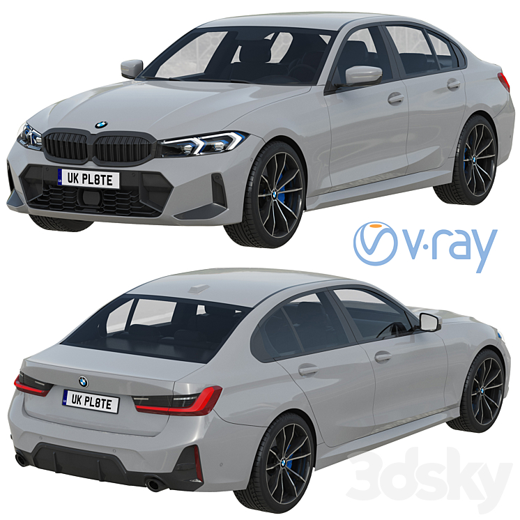 BMW 3er Limousine 2022 3D Model Free