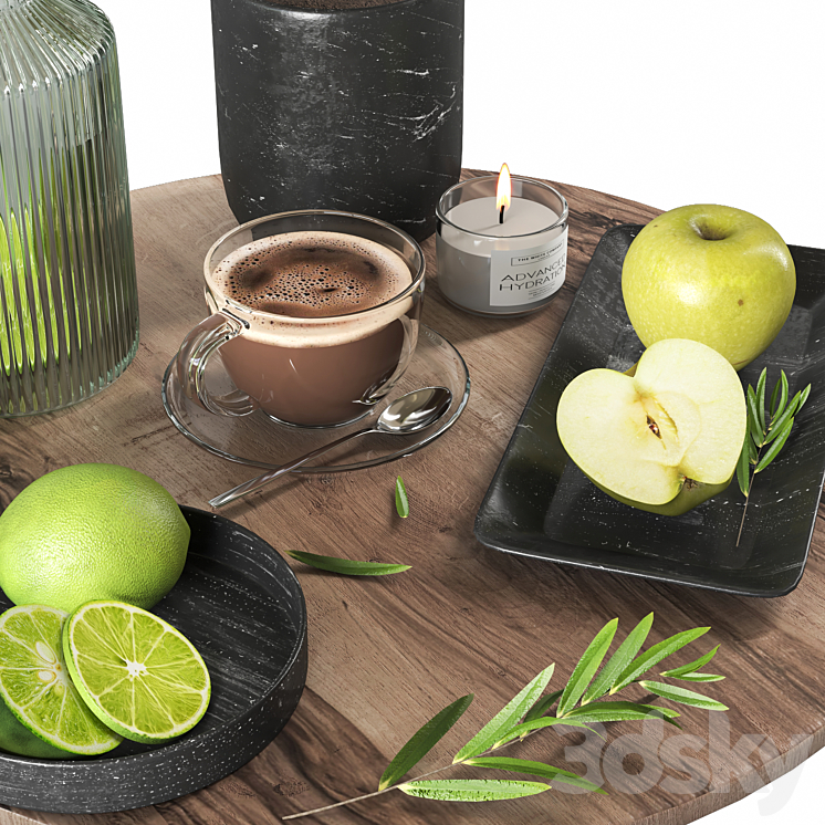 Fruit and drink decor set 01 3DS Max - thumbnail 2