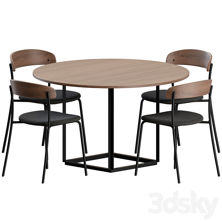 Dining Set 02 by New Works 3DS Max - thumbnail 1