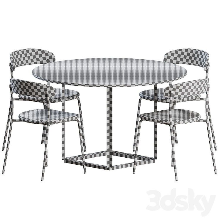 Dining Set 02 by New Works 3D Model Free