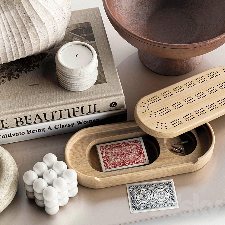 Decorative set-036 3D Model Free