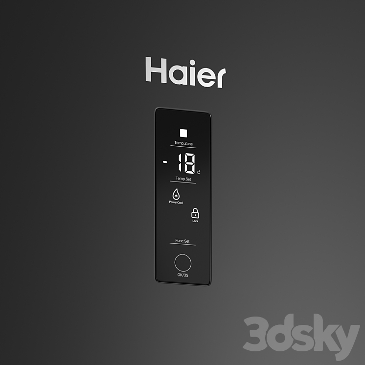 Fridge Haier C2F737CBXG Kitchen appliance 3D model