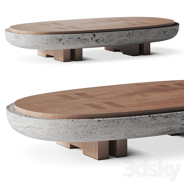 Andy Kerstens Rift Stone Coffee Table 3DS Max Model - thumbnail 1