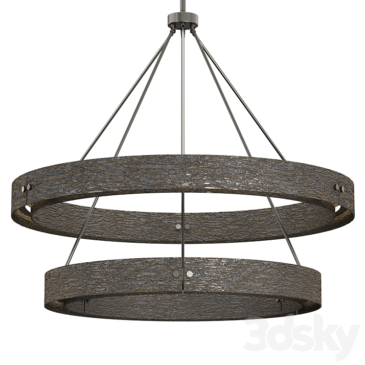 VOUVRAY TWO-TIER ROUND CHANDELIER 60 3DS Max - thumbnail 2