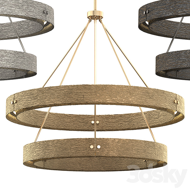 VOUVRAY TWO-TIER ROUND CHANDELIER 60 3DS Max - thumbnail 1