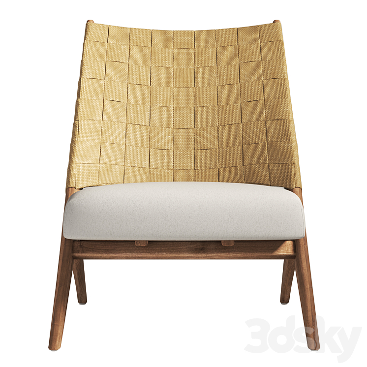 Michi Woven Accent Chair 3D Model Free