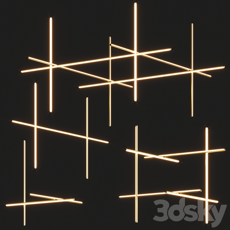 Flos Coordinates Pendant Lamps Full Complication 3D Model Free