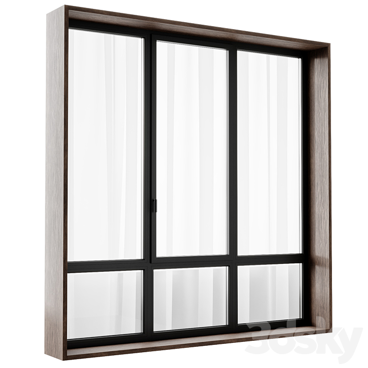modern windows 3D Model Free