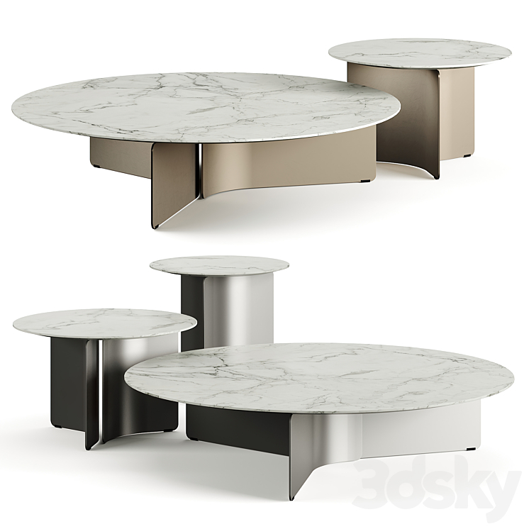 Giulio Marelli Wave 2023.2 Coffee Table 3D Model Free