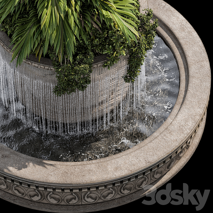 Waterfall fountains cascade 14 3DS Max - thumbnail 2