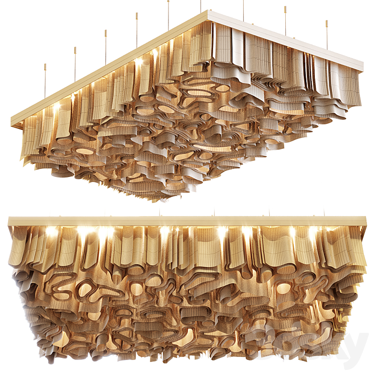 Paper Design Celing 3D Model Free