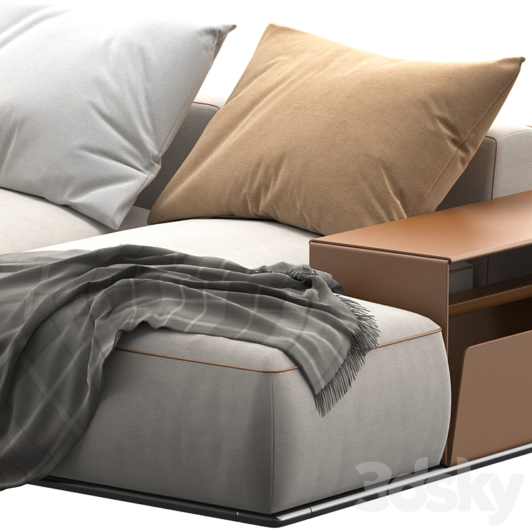 flexform perry sofa 293D5 3D Model Free