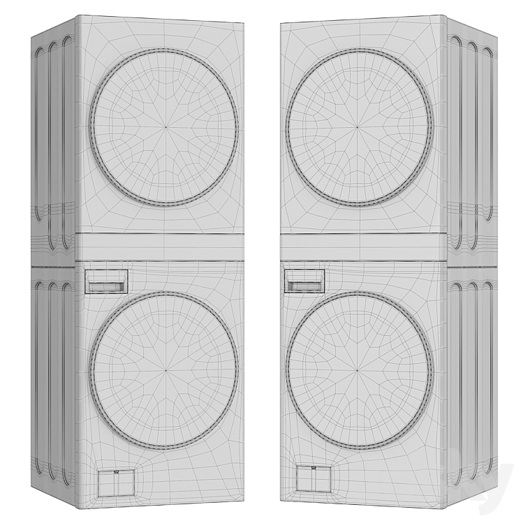 LG WashTower – Washer Dryer – WWT-1710B 3DS Max - thumbnail 2